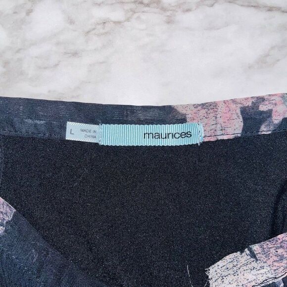 Maurices | Sleeveless Floral Blouse | Black | Women's | L - Picture 5 of 5